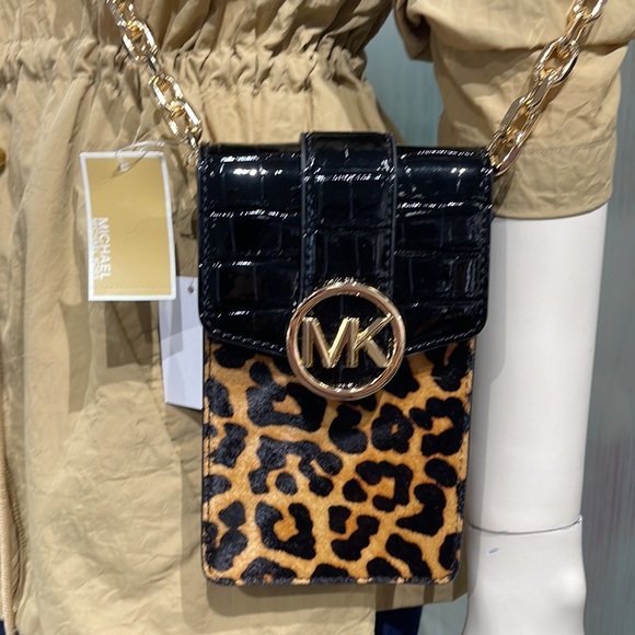 Michael Kors Carmen Small NS Phone XBODY HairCalf 
Black Multi - Picture 16 of 16